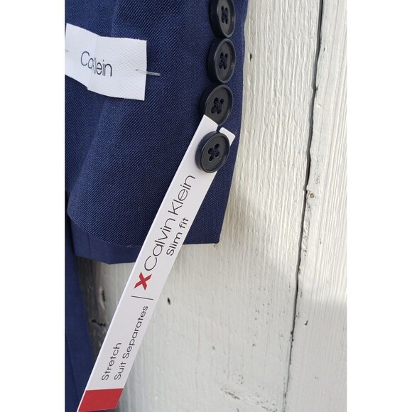 Calvin Klein Slim Fit Infinite Stretch Suit Jacket 44L Blue JACKET ONLY - Picture 15 of 16
